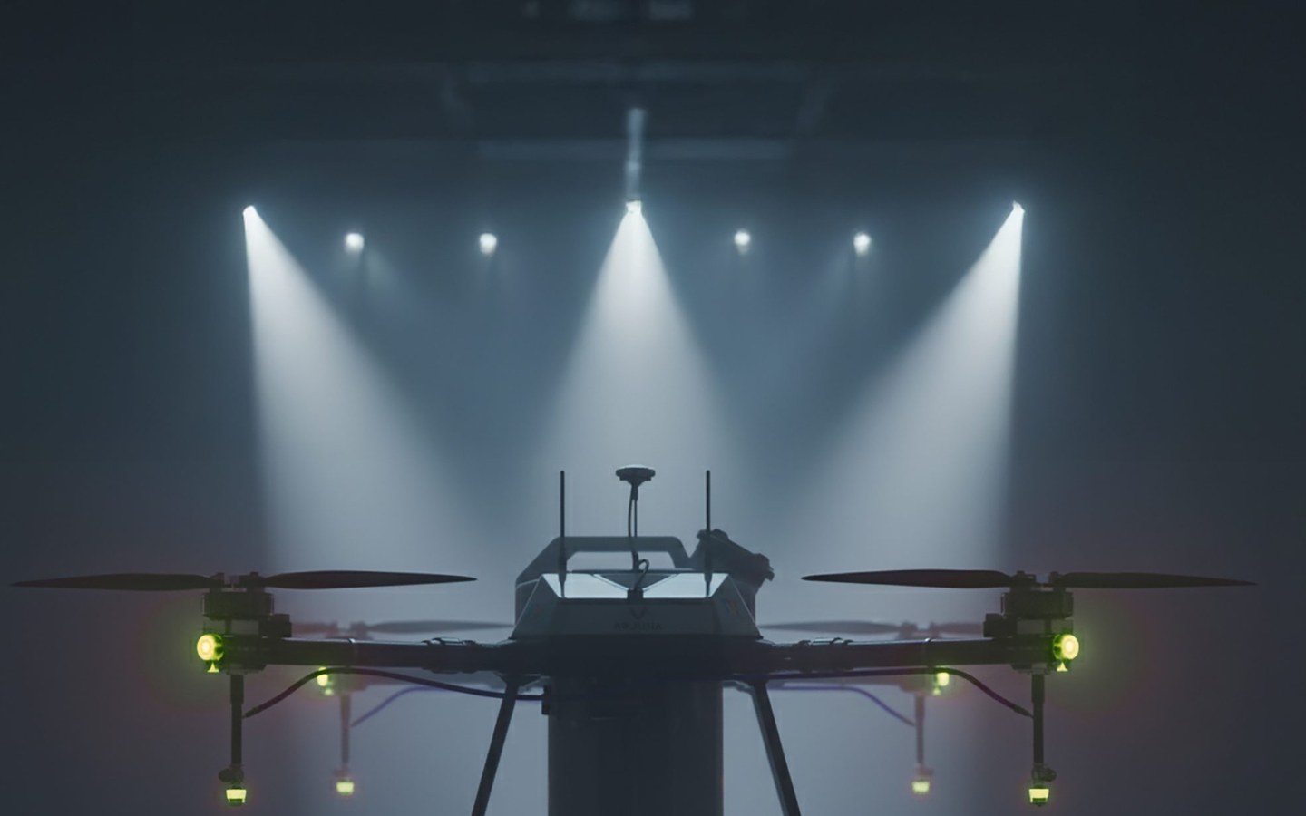 Platform staged for a survey sortie at dawn